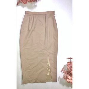 Tan pencil skirt